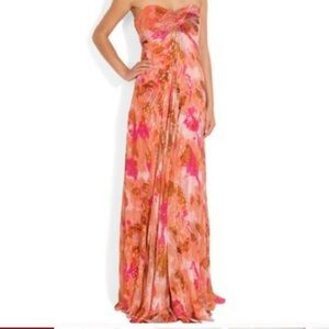 Nicole Miller Lava Maxi Strapless Dress Sz 6